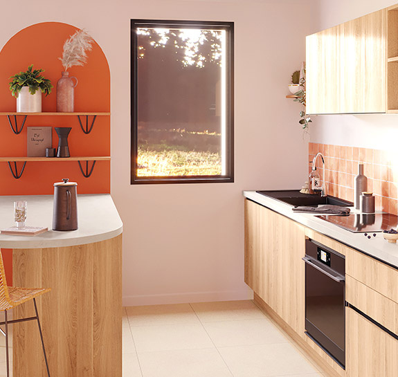 Cuisine sur-mesure tendance bois